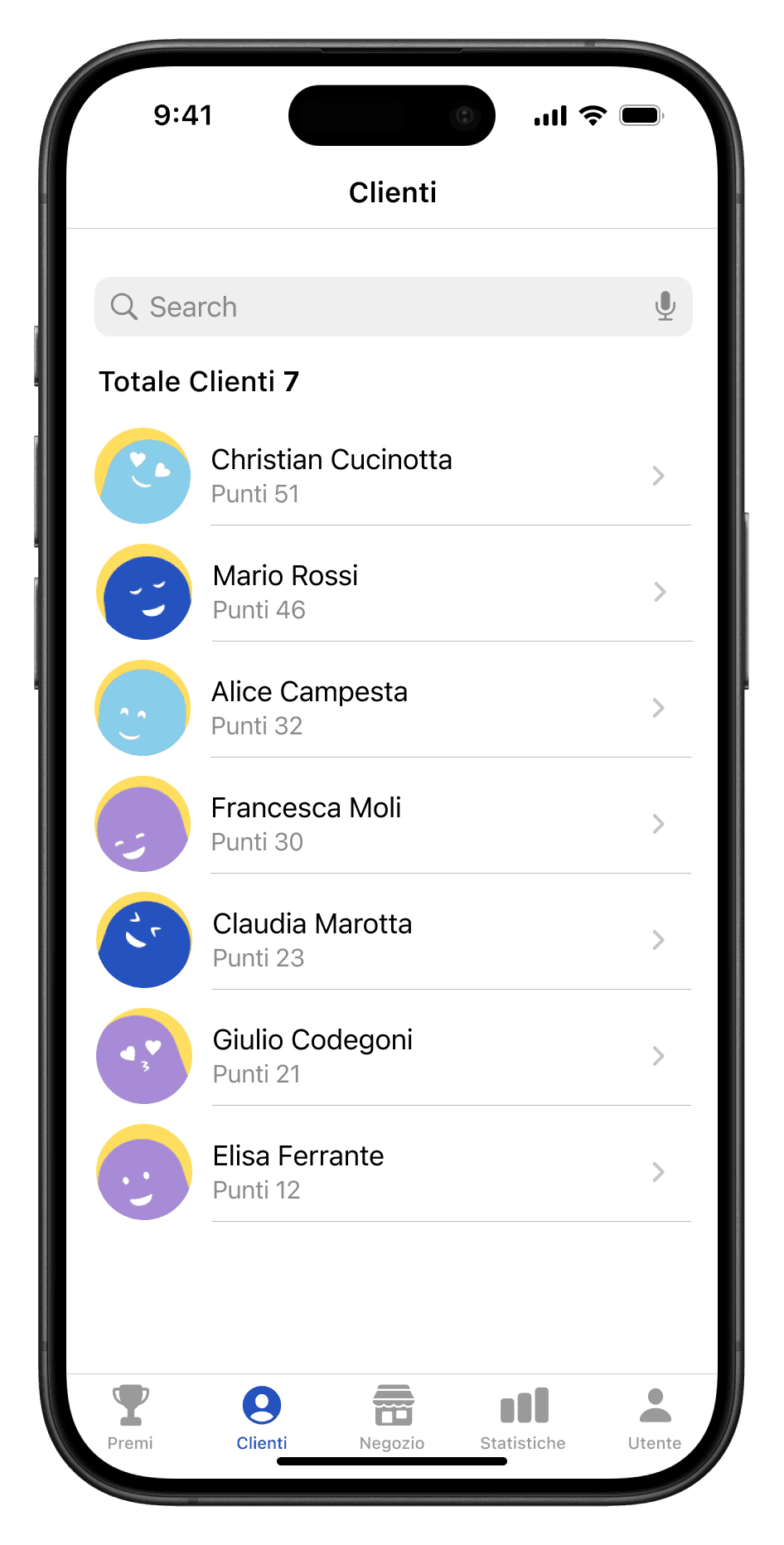 La lista dei clienti del tuo negozio